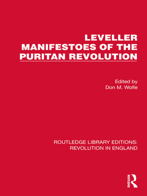 cover image of Leveller Manifestoes of the Puritan Revolution